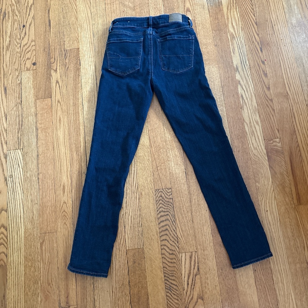 American Eagle Outfitters Women's Dark Blue Skinny Jeans Size 0 Short - Picture 5 of 5